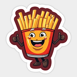 Cute French Fries T-Shirt Sticker